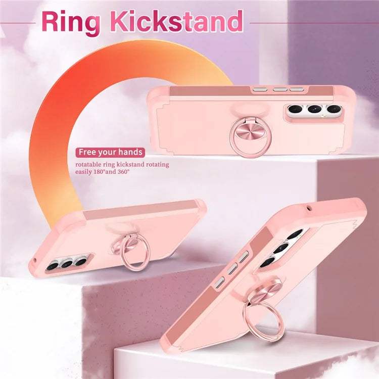 For Samsung Galaxy A15 5G Phone Case Back Cover with Finger Ring Kickstand