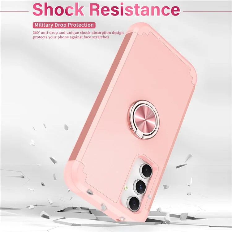 For Samsung Galaxy A15 5G Phone Case Back Cover with Finger Ring Kickstand