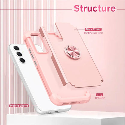 For Samsung Galaxy A15 5G Phone Case Back Cover with Finger Ring Kickstand