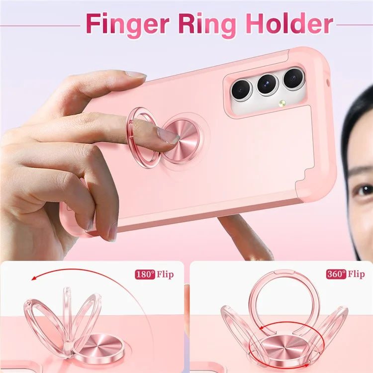 For Samsung Galaxy A15 5G Phone Case Back Cover with Finger Ring Kickstand