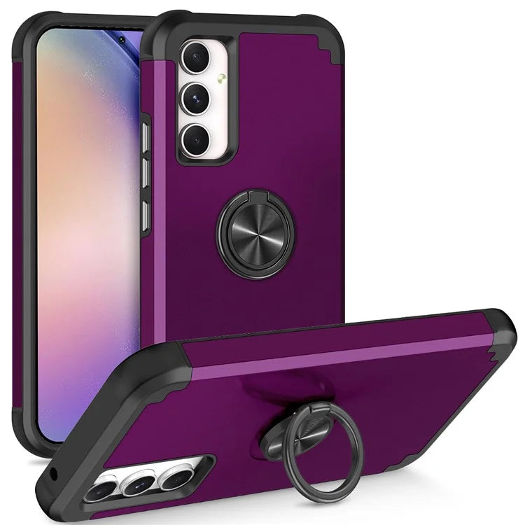 For Samsung Galaxy A15 5G Phone Case Back Cover with Finger Ring Kickstand