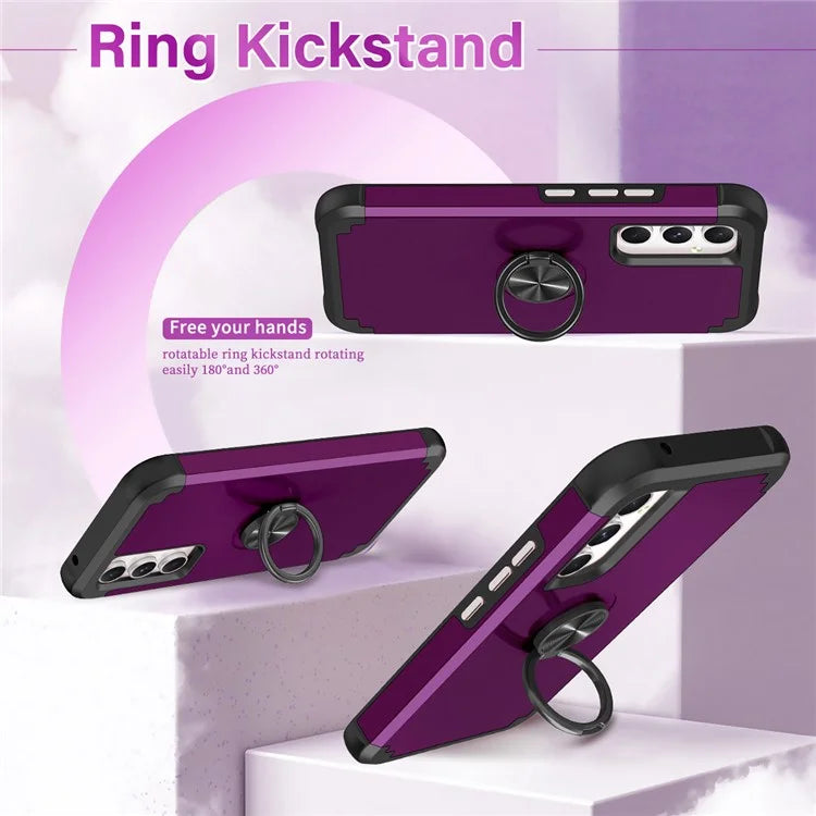 For Samsung Galaxy A15 5G Phone Case Back Cover with Finger Ring Kickstand