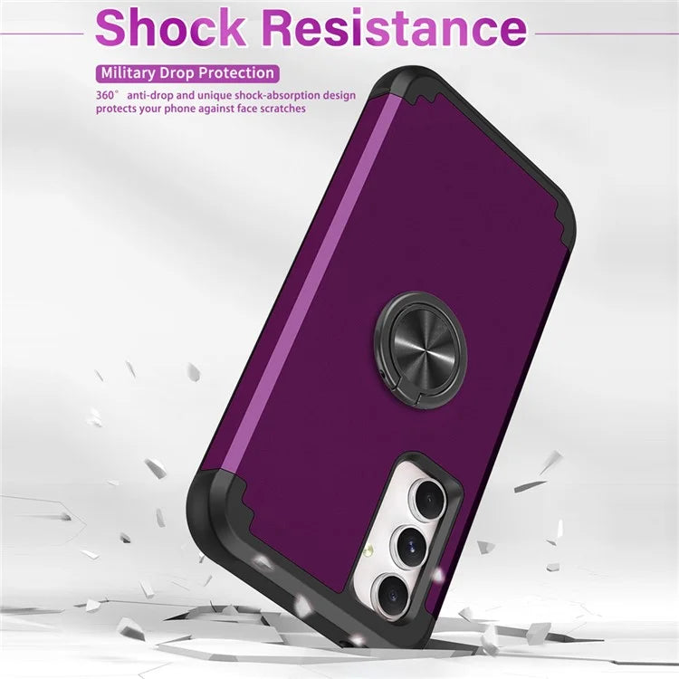 For Samsung Galaxy A15 5G Phone Case Back Cover with Finger Ring Kickstand