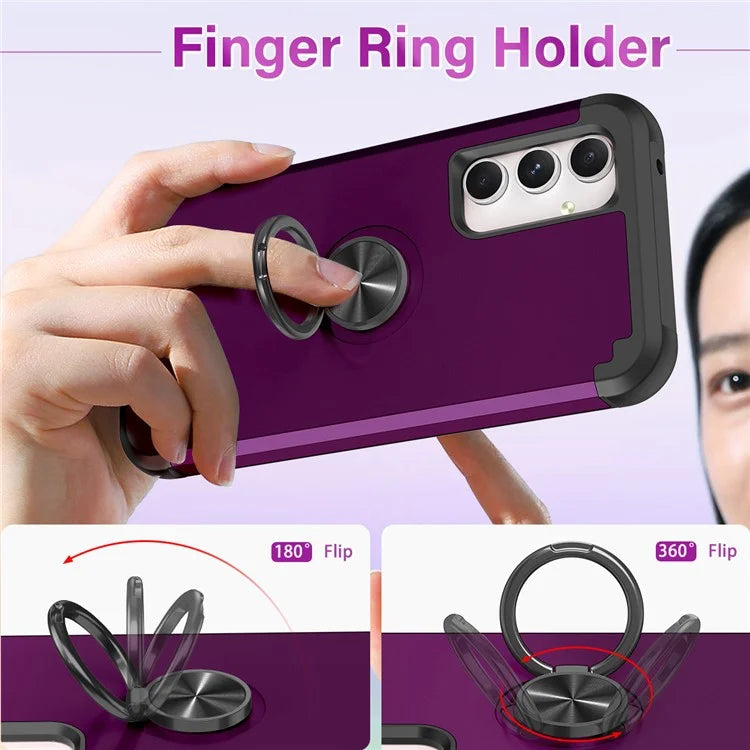 For Samsung Galaxy A15 5G Phone Case Back Cover with Finger Ring Kickstand