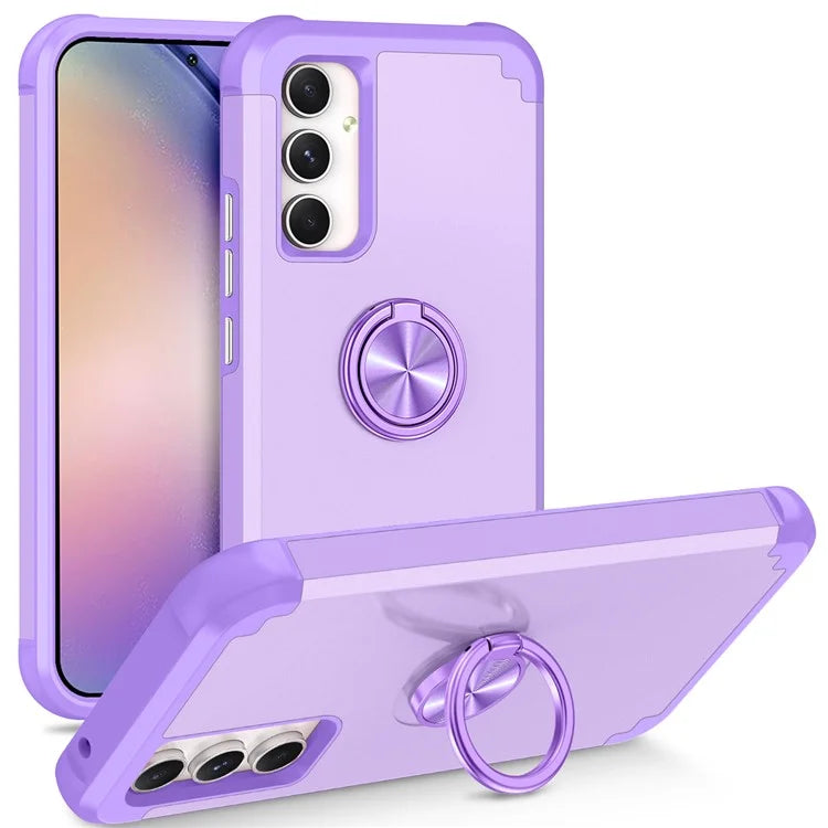 For Samsung Galaxy A15 5G Phone Case Back Cover with Finger Ring Kickstand
