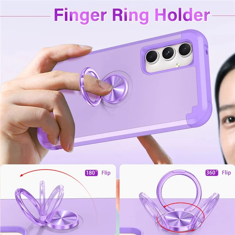 For Samsung Galaxy A15 5G Phone Case Back Cover with Finger Ring Kickstand