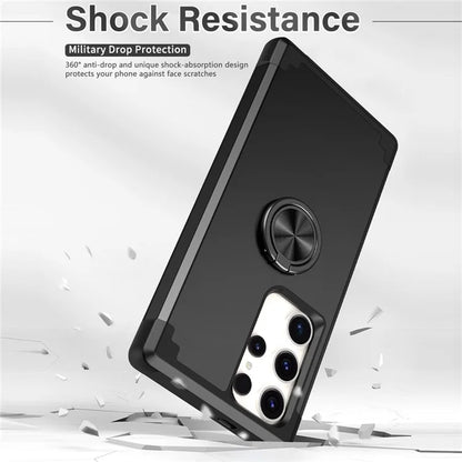 For Samsung Galaxy S23 Ultra Case Drop-proof PC+TPU Shockproof Back Cover with Kickstand