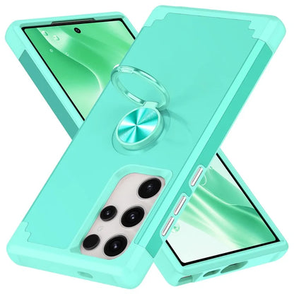 For Samsung Galaxy S23 Ultra Case Drop-proof PC+TPU Shockproof Back Cover with Kickstand