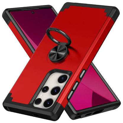 For Samsung Galaxy S23 Ultra Case Drop-proof PC+TPU Shockproof Back Cover with Kickstand