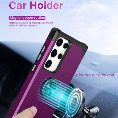 For Samsung Galaxy S23 Ultra Case Drop-proof PC+TPU Shockproof Back Cover with Kickstand