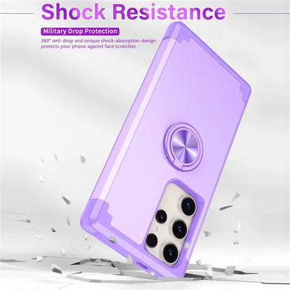 For Samsung Galaxy S23 Ultra Case Drop-proof PC+TPU Shockproof Back Cover with Kickstand