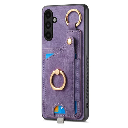 For Samsung Galaxy A13 5G Back Case with Card Holder, Ring Support Car Mount Friendly