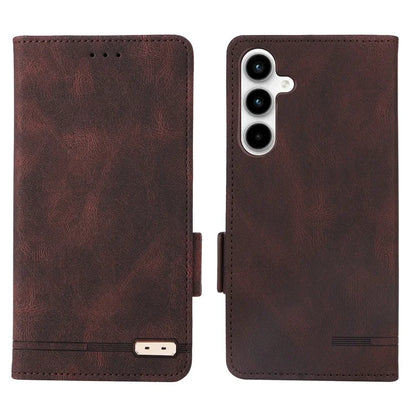 For Samsung Galaxy A55 5G Magnetic Case Leather Wallet Phone Cover with Hardware Decor