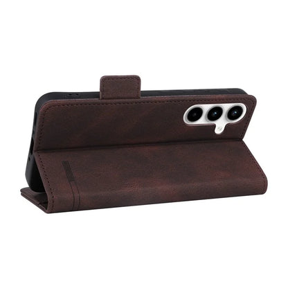 For Samsung Galaxy A55 5G Magnetic Case Leather Wallet Phone Cover with Hardware Decor