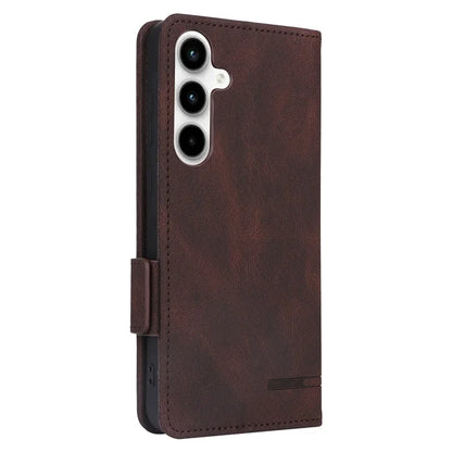 For Samsung Galaxy A55 5G Magnetic Case Leather Wallet Phone Cover with Hardware Decor