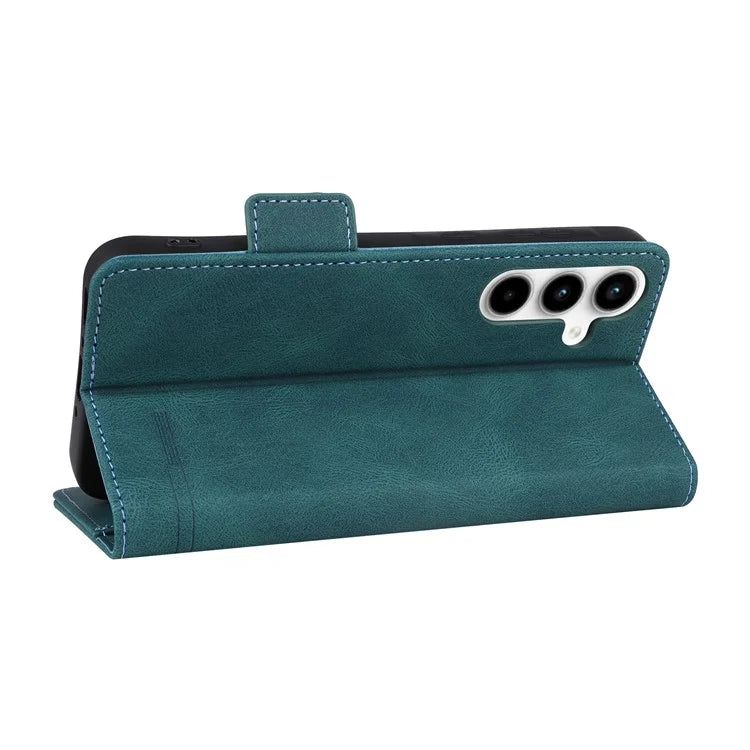 For Samsung Galaxy A55 5G Magnetic Case Leather Wallet Phone Cover with Hardware Decor