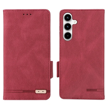For Samsung Galaxy A55 5G Magnetic Case Leather Wallet Phone Cover with Hardware Decor