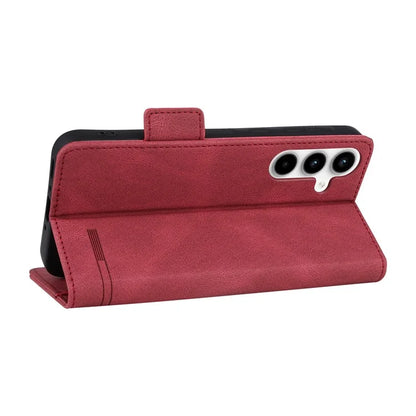 For Samsung Galaxy A55 5G Magnetic Case Leather Wallet Phone Cover with Hardware Decor
