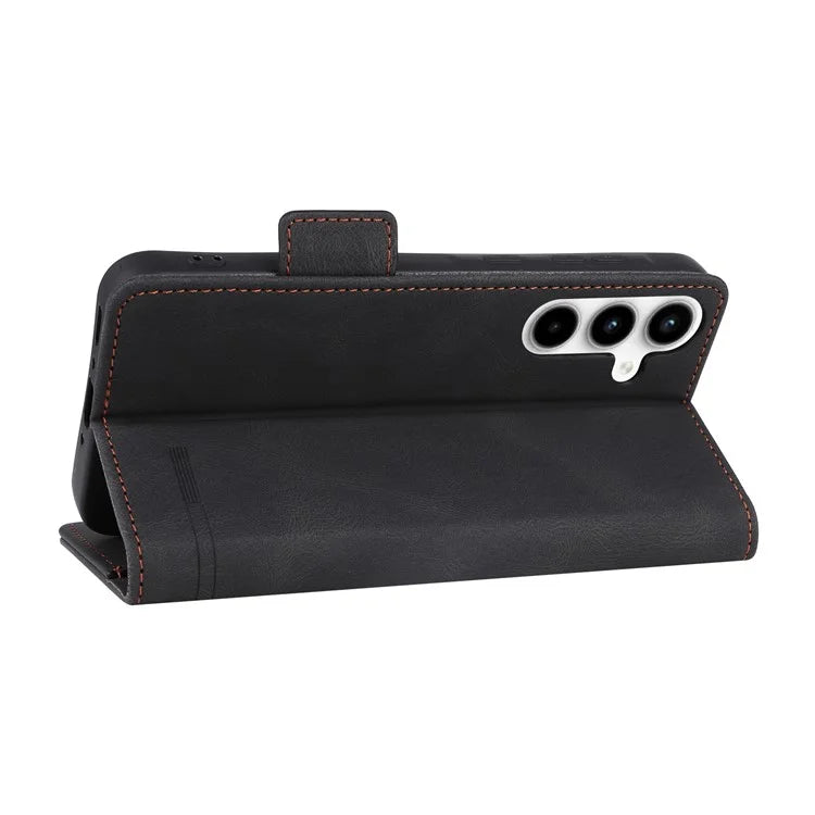 For Samsung Galaxy A55 5G Magnetic Case Leather Wallet Phone Cover with Hardware Decor