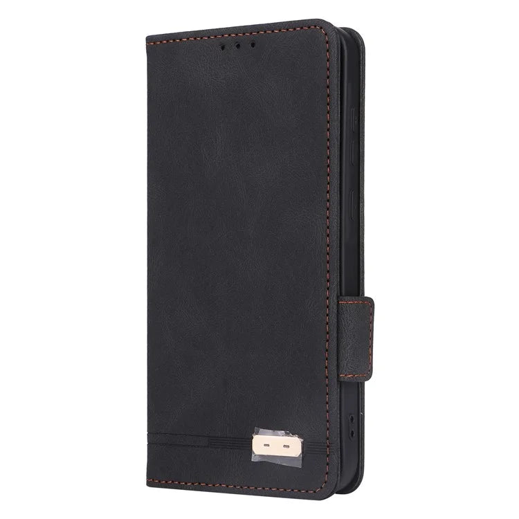 For Samsung Galaxy A55 5G Magnetic Case Leather Wallet Phone Cover with Hardware Decor