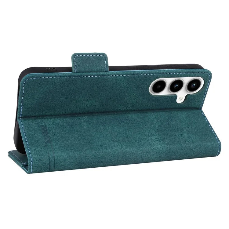 For Samsung Galaxy A35 5G Case Anti-scratch Hardware Decor Leather Phone Stand Cover