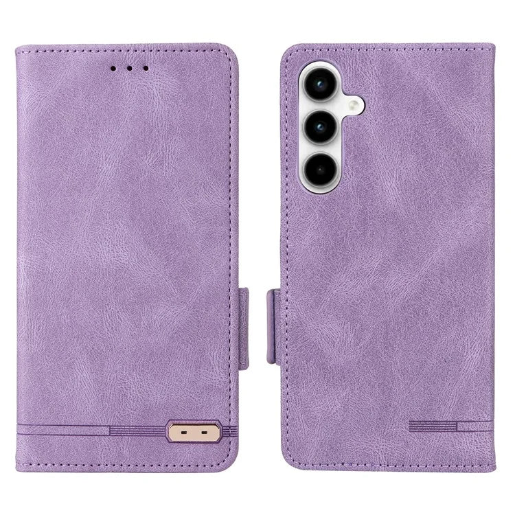 For Samsung Galaxy A35 5G Case Anti-scratch Hardware Decor Leather Phone Stand Cover