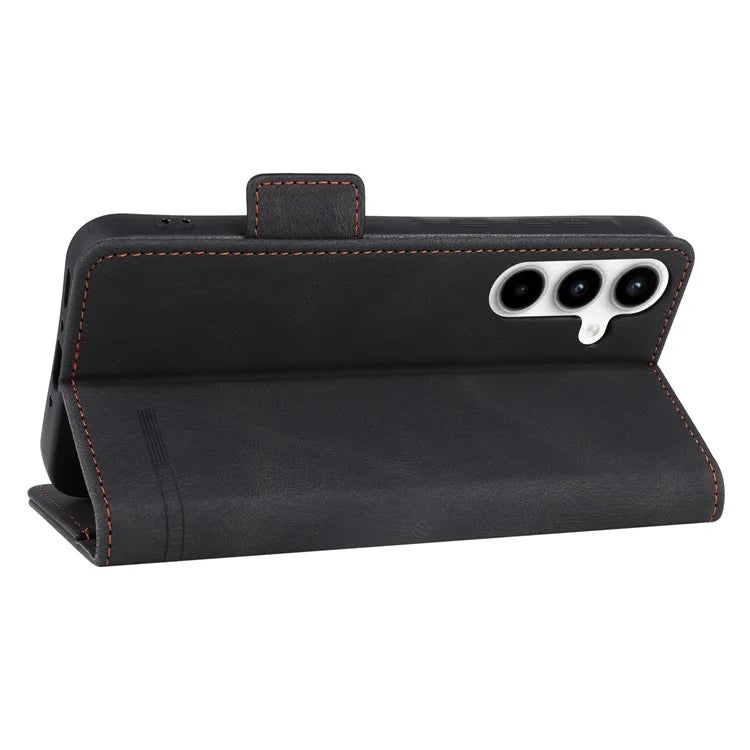 For Samsung Galaxy A35 5G Case Anti-scratch Hardware Decor Leather Phone Stand Cover