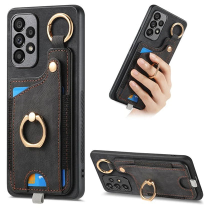 For Samsung Galaxy A53 5G Leather Back Case with Card Holder Shockproof Phone Cover