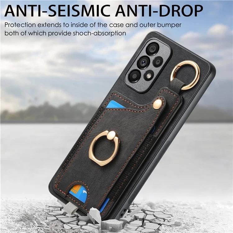 For Samsung Galaxy A53 5G Leather Back Case with Card Holder Shockproof Phone Cover