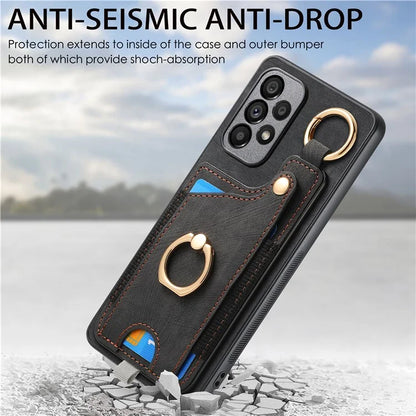For Samsung Galaxy A53 5G Leather Back Case with Card Holder Shockproof Phone Cover