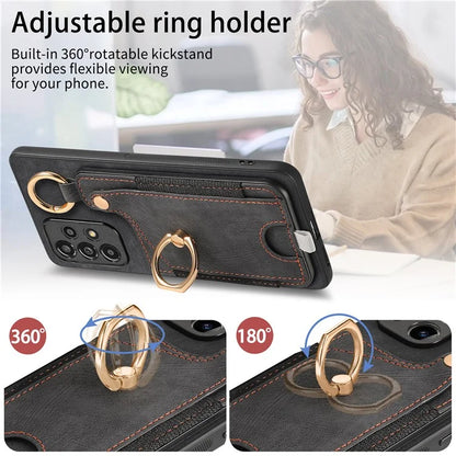For Samsung Galaxy A53 5G Leather Back Case with Card Holder Shockproof Phone Cover