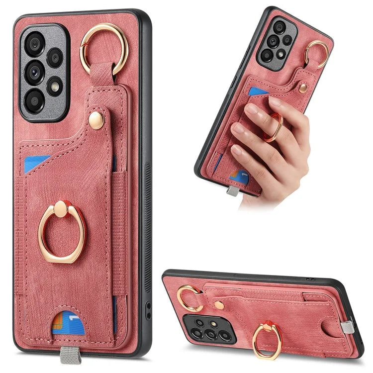 For Samsung Galaxy A53 5G Leather Back Case with Card Holder Shockproof Phone Cover