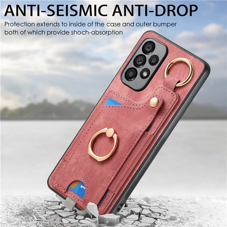 For Samsung Galaxy A53 5G Leather Back Case with Card Holder Shockproof Phone Cover