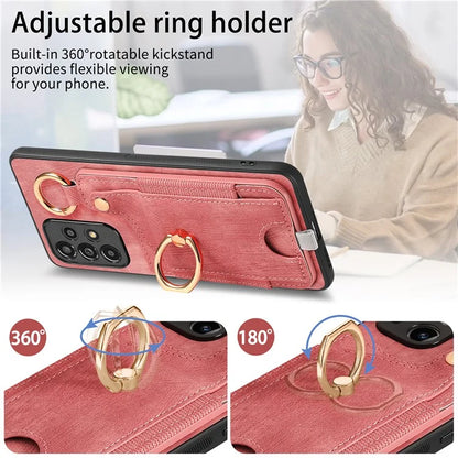 For Samsung Galaxy A53 5G Leather Back Case with Card Holder Shockproof Phone Cover