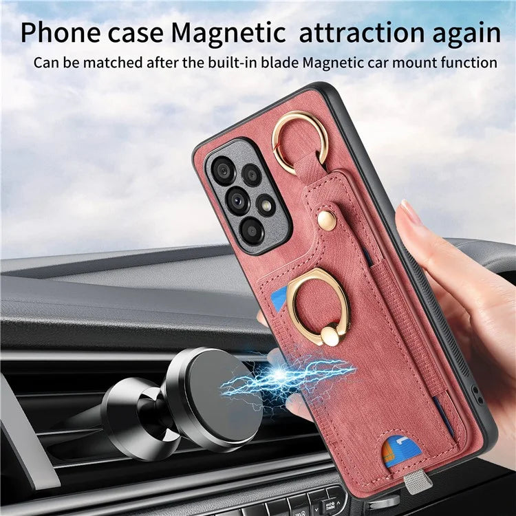 For Samsung Galaxy A53 5G Leather Back Case with Card Holder Shockproof Phone Cover