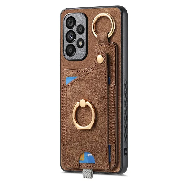 For Samsung Galaxy A53 5G Leather Back Case with Card Holder Shockproof Phone Cover