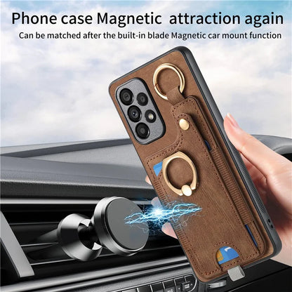 For Samsung Galaxy A53 5G Leather Back Case with Card Holder Shockproof Phone Cover