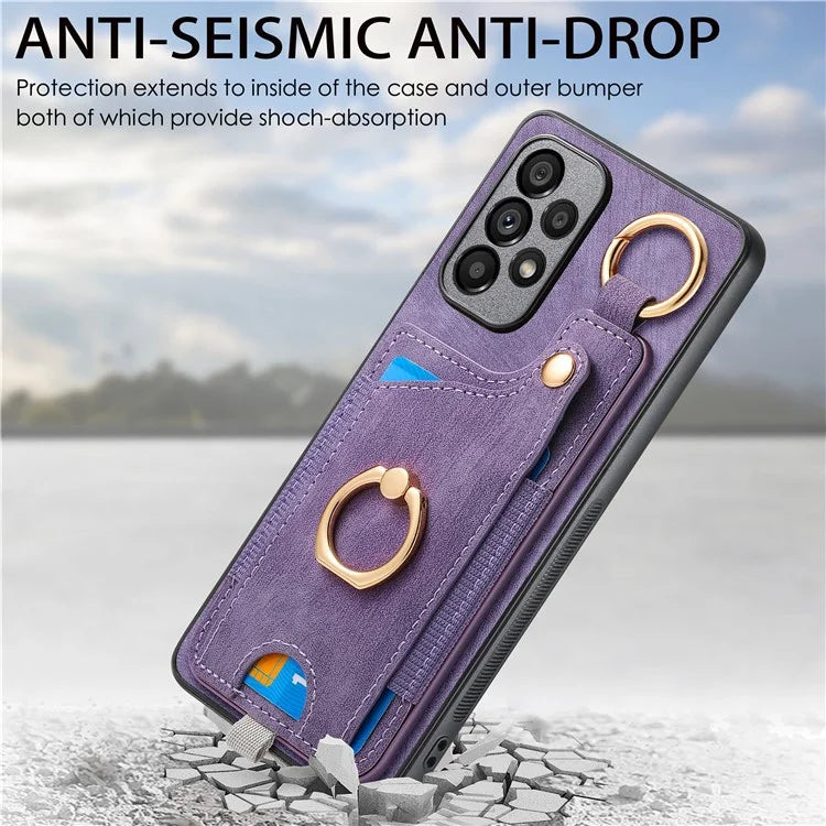 For Samsung Galaxy A53 5G Leather Back Case with Card Holder Shockproof Phone Cover