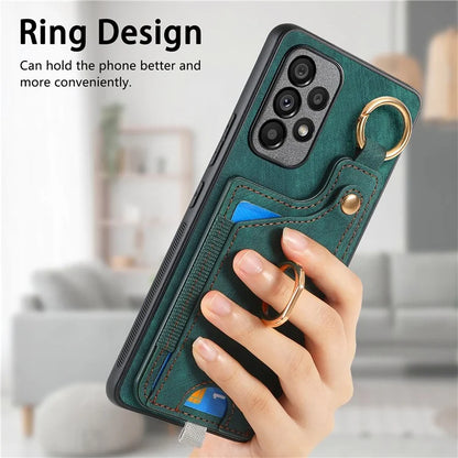 For Samsung Galaxy A53 5G Leather Back Case with Card Holder Shockproof Phone Cover