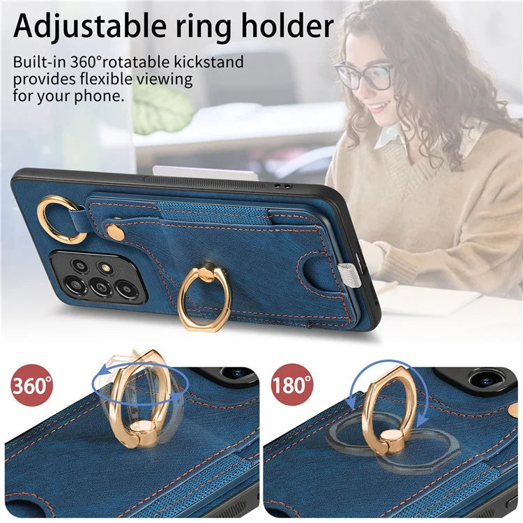 For Samsung Galaxy A53 5G Leather Back Case with Card Holder Shockproof Phone Cover