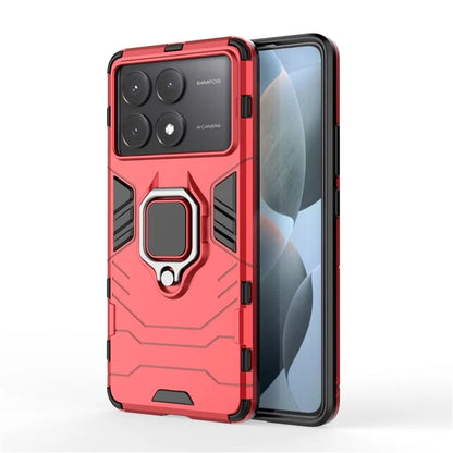 For Xiaomi Redmi K70E 5G / Poco X6 Pro 5G Phone Case PC+TPU Cover Rotation Ring Holder Kickstand