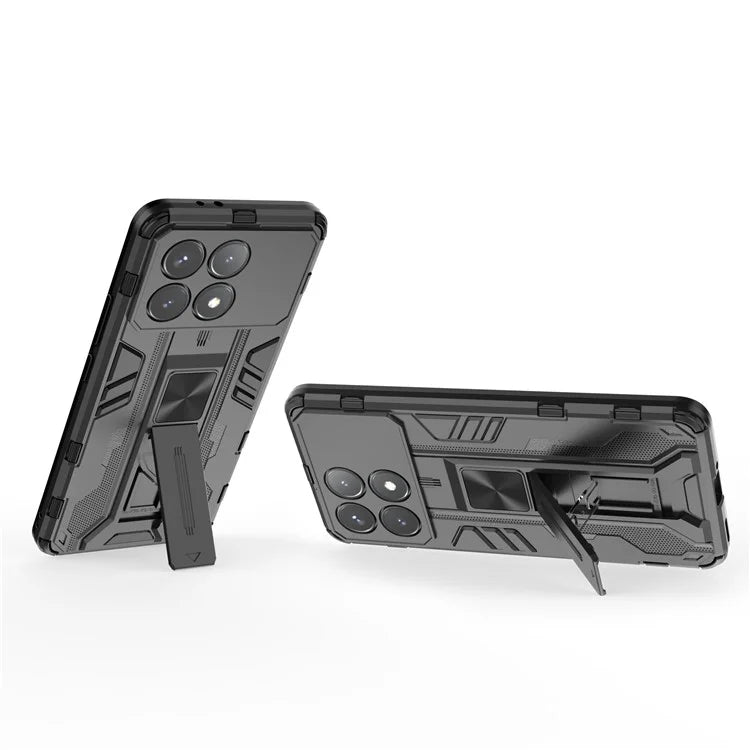For Xiaomi Redmi K70E 5G / Poco X6 Pro 5G Kickstand Cover Dual Layer Hard PC Soft TPU Shockproof Case