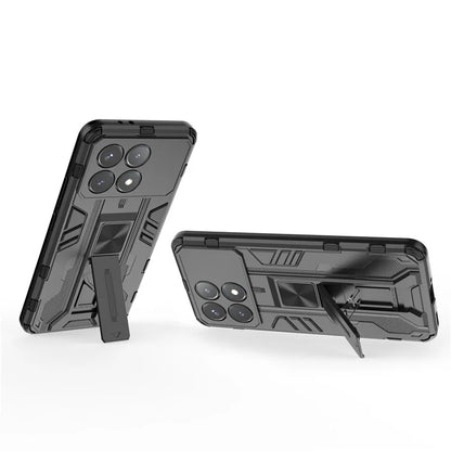 For Xiaomi Redmi K70E 5G / Poco X6 Pro 5G Kickstand Cover Dual Layer Hard PC Soft TPU Shockproof Case