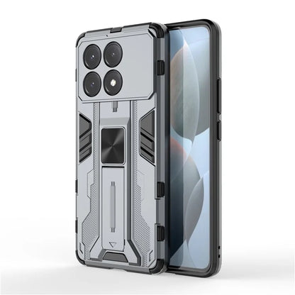 For Xiaomi Redmi K70E 5G / Poco X6 Pro 5G Kickstand Cover Dual Layer Hard PC Soft TPU Shockproof Case
