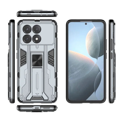 For Xiaomi Redmi K70E 5G / Poco X6 Pro 5G Kickstand Cover Dual Layer Hard PC Soft TPU Shockproof Case