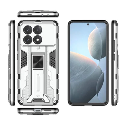 For Xiaomi Redmi K70E 5G / Poco X6 Pro 5G Kickstand Cover Dual Layer Hard PC Soft TPU Shockproof Case