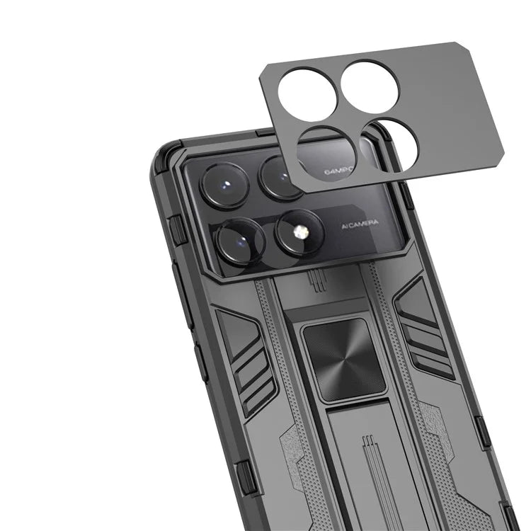 For Xiaomi Redmi K70E 5G / Poco X6 Pro 5G Kickstand Cover Dual Layer Hard PC Soft TPU Shockproof Case