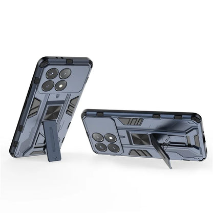 For Xiaomi Redmi K70E 5G / Poco X6 Pro 5G Kickstand Cover Dual Layer Hard PC Soft TPU Shockproof Case