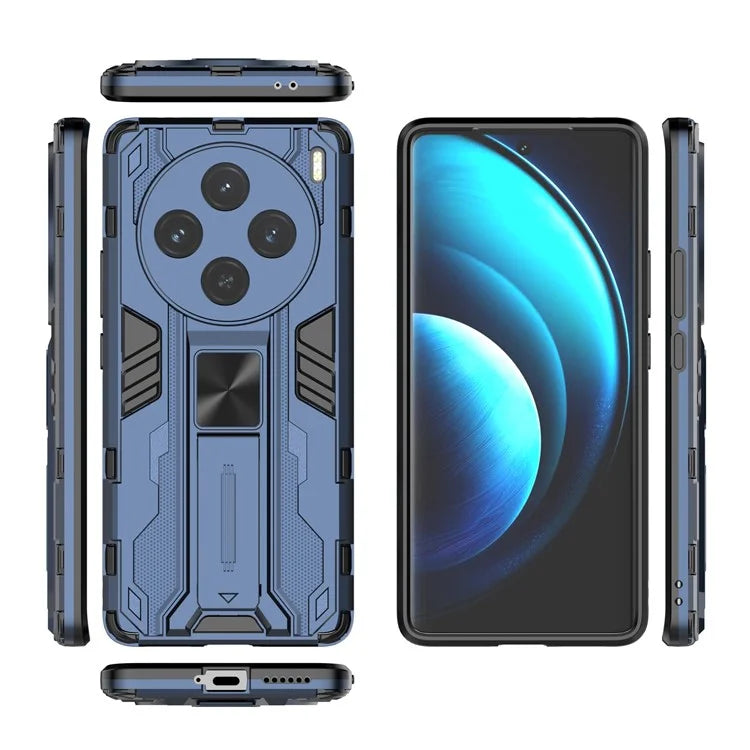 For vivo X100 5G Kickstand Cell Phone Cover Shockproof Protective Case