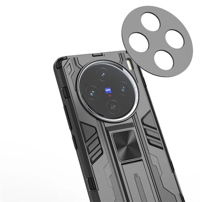 For vivo X100 5G Kickstand Cell Phone Cover Shockproof Protective Case